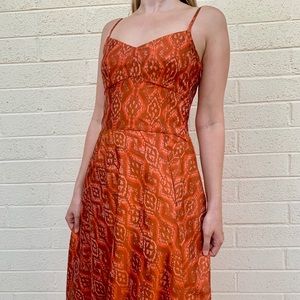Silk Orange Wedding Dress